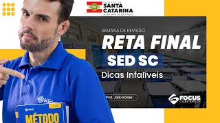 RETA FINAL SED SC  DICAS INFALÍVEIS AULA 4  CARGOS GERAIS [upl. by Pinzler]