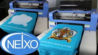 A3 Size DTG T shirt printer White Ink customized printing demo tutorial [upl. by Tseng]