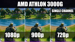 Athlon 3000G Fortnite Single Channel Vega 3 [upl. by Hamid]