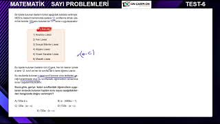 Sayı Problemleri Test 6 Soru 6 [upl. by Hako]