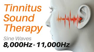 Tinnitus Sound Therapy  Sine Waves 8000Hz  11000Hz with Screensavers  Noises Inside Head [upl. by Aivull669]