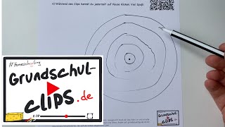 Klasse 4  Mathe  Geometrie  Einführung Zirkel Teil 3 von 3  Grundschulclips [upl. by Adnohsak]