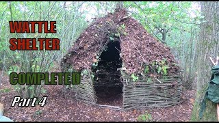 Bushcraft Wattle Shelter Part 4 [upl. by Haididej]