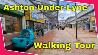 Walking Tour of AshtonunderLyne town center shops and pubs [upl. by Airehs]