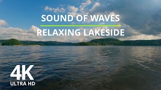 2 Hours Lake Lapping Water Sound  4K Peaceful and Soothing Nature Soundscape ASMR [upl. by Iliram264]