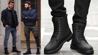 How To Style Combat Boots Men 2021  Combat Boots Outfits Ideas  How To Style Boots [upl. by Celtic]