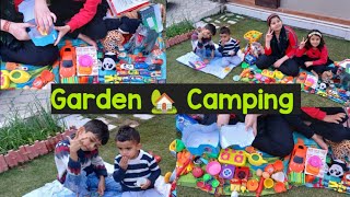 Bachy fun ka koi b moka hath sy jany nhe dyty AJ ho rhe camping woh b Garden 🏡 main [upl. by Adirahs]