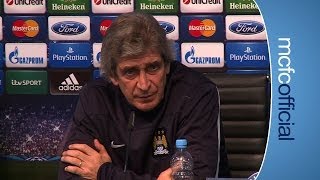 PELLEGRINI ON BARCELONA  Champions City v Barca Manuel Pellegrini press conference [upl. by Yrelbmik]