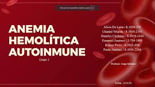 Anemia Hemolítica Autoinmune [upl. by Lilac]