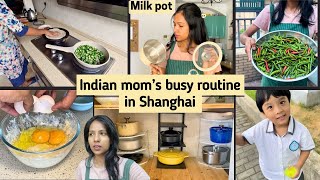 Banana pancakes kitchen organization new milk pot I Husband loved bhindi [upl. by Eiral]