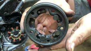 Kawasaki rouser 180 starter bendix drive rattling noise and hard starting problem condition [upl. by Candy]