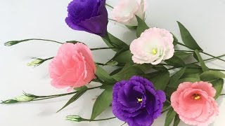 ABC TV  How To Make Lisianthus Paper Flowers From Crepe Paper  Craft Tutorial [upl. by Trellas]