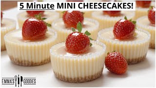 EASY 5 Minute MINI CHEESECAKE RECIPE  How to make Mini Cheesecakes [upl. by Lyrej645]