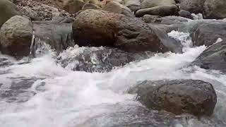 the sound of river water flowing over rocks  Relaxing  Sleep  Peaceful [upl. by Philbert]