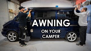 HOW TO PROFESSIONALLY FIT AN AWNING TO YOUR CAMPER Fiamma F45s on a VW T4 [upl. by Ahtibbat]