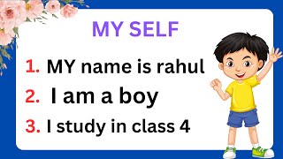 My Self l Learn Very Easy my self l worksheet for class 1 [upl. by Ambur]