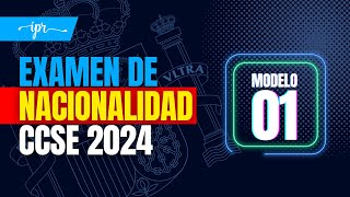 Preguntas EXAMEN CCSE 2024 para la NACIONALIDAD ESPAÑOLA Modelo 01 [upl. by Emiaj149]