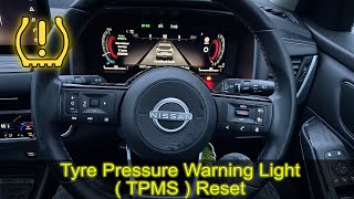 2023 NISSAN QASHQAI tyre pressure warning reset [upl. by Janiuszck]