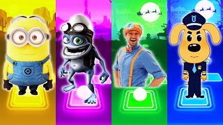 Minions  Crazy Frog  Blippi  Sheriff Labrador  Tiles Hop EDM Rush [upl. by Nahtnoj]