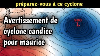 Avertissement sévère au cyclone Candice pour Maurice les 22 et 23 janvier [upl. by Dnomaj]