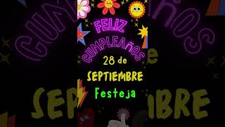 ♥ Felicitaciones de cumpleaños divertidas 28 de septiembre ♥ 🎉 Tarjetas animadas de CUMPLEAÑOS [upl. by Oba511]