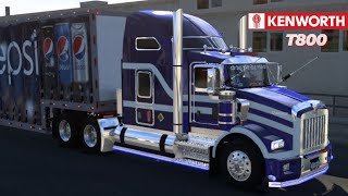 Trailer de PEPSI doble remolque KENWORTH T800 en el mapa de México [upl. by Nauwaj68]