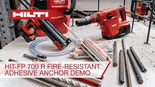 Hilti HITFP 700 R Adhesive Anchor  Demonstration and Overview [upl. by Eneri]