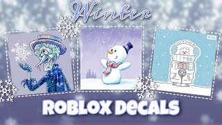 20 Winter Aesthetic Roblox Decals WITH Decal ID🤍 for your Royale High Journal [upl. by Ybot69]