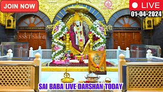 🔴Sai Baba Live Darshan Today  01 April 2024  Monday  Saibaba  Shirdilive ©️SSST [upl. by Amandi609]