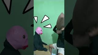 Funny frog mask challenge part 3 challenge topeng mask lucu funny [upl. by Jamnis806]