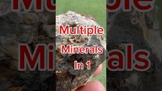 How many kind of minerals in 1 piece of rock  crystalsmineralsshorts [upl. by Lilia145]