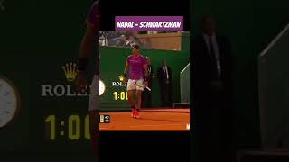 Rafael Nadal  Schwartzman Crazy Point [upl. by Inaej608]