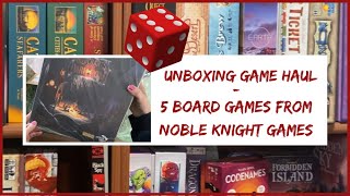 Unboxing Games Haul 5 Board Games from Noble Knight Games actually 6 [upl. by Yrod]