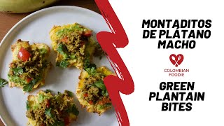 Montaditos de plátano en airfryer  Green Plantain bites in airfryer [upl. by Glialentn]