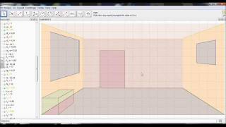 Ettpunkts perspektivtegning av rom i GeoGebra [upl. by Sue]