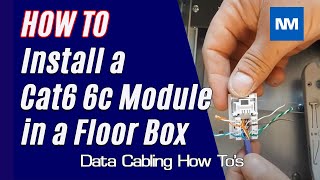 How to install a Cat6 6C Module in a Floor Box [upl. by Neelyk376]