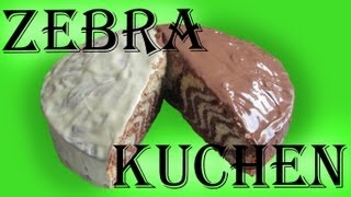 Zebrakuchen backen Anleitung  Rezept  Zebra cake bake instructions  recipe [upl. by Ennael]