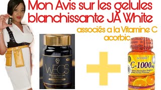 Gelules eclaircissantes quotJAW Whitequot Glutatione Comprimé Vitamine C comprimé [upl. by Dallon]