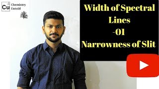 Width Of Spectral Lines  01  Narrowness of Slit  SPECTROSCOPY IN HINDI [upl. by Ahsemo]