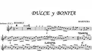 Marinera dulce y bonita  PARTITURA BARÍTONE EUPHONIUM [upl. by Sirod178]