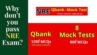 NRE1 Qbank  Mock Test With Every Option Explained [upl. by Anilra]