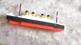 how to make a splittable mini Lego Titanic with iceberg [upl. by Yliab108]