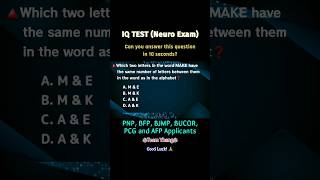 IQ TEST  NEURO PSYCHIATRIC AND PSYCHOLOGICAL EXAM  BFP PNP BJMP AFP BUCOR AND PCG APPLICANTS [upl. by Pulling]