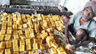 Jaggery Making With Farm Fesh Sugarcane Juice In My Village  Making Of Gurr  Bellam  Panela [upl. by Haiasi]