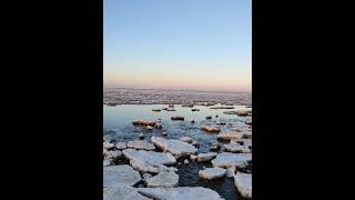 Sonnenuntergang mit Eisschollen im Watt  Cuxhaven Duhnen [upl. by Esylle61]