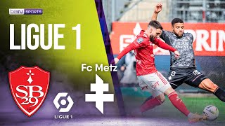 Stade Brest vs Metz  LIGUE 1 HIGHLIGHTS  040724  beIN SPORTS USA [upl. by Atalya]