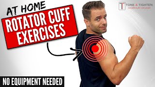 Strengthen Your Rotator Cuff AT HOME  NO EQUIPMENT [upl. by Aramaj437]