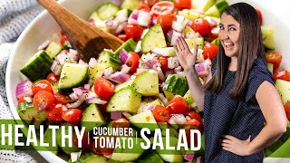 How to Make Easy Cucumber Tomato Salad  The Stay At Home Chef [upl. by Cathyleen]