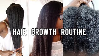 HAIR GROWTH ROUTINE  PROTECTIVE STYLE HAIR GROWTH CHALLENGE  PROTECTIVE STYLE TAKEDOWN PREP [upl. by Berny]