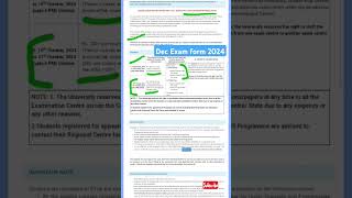 Ignou Exam form released dec 2024  How to fill IGNOU exam form dec 2024 shorts [upl. by Dunkin820]